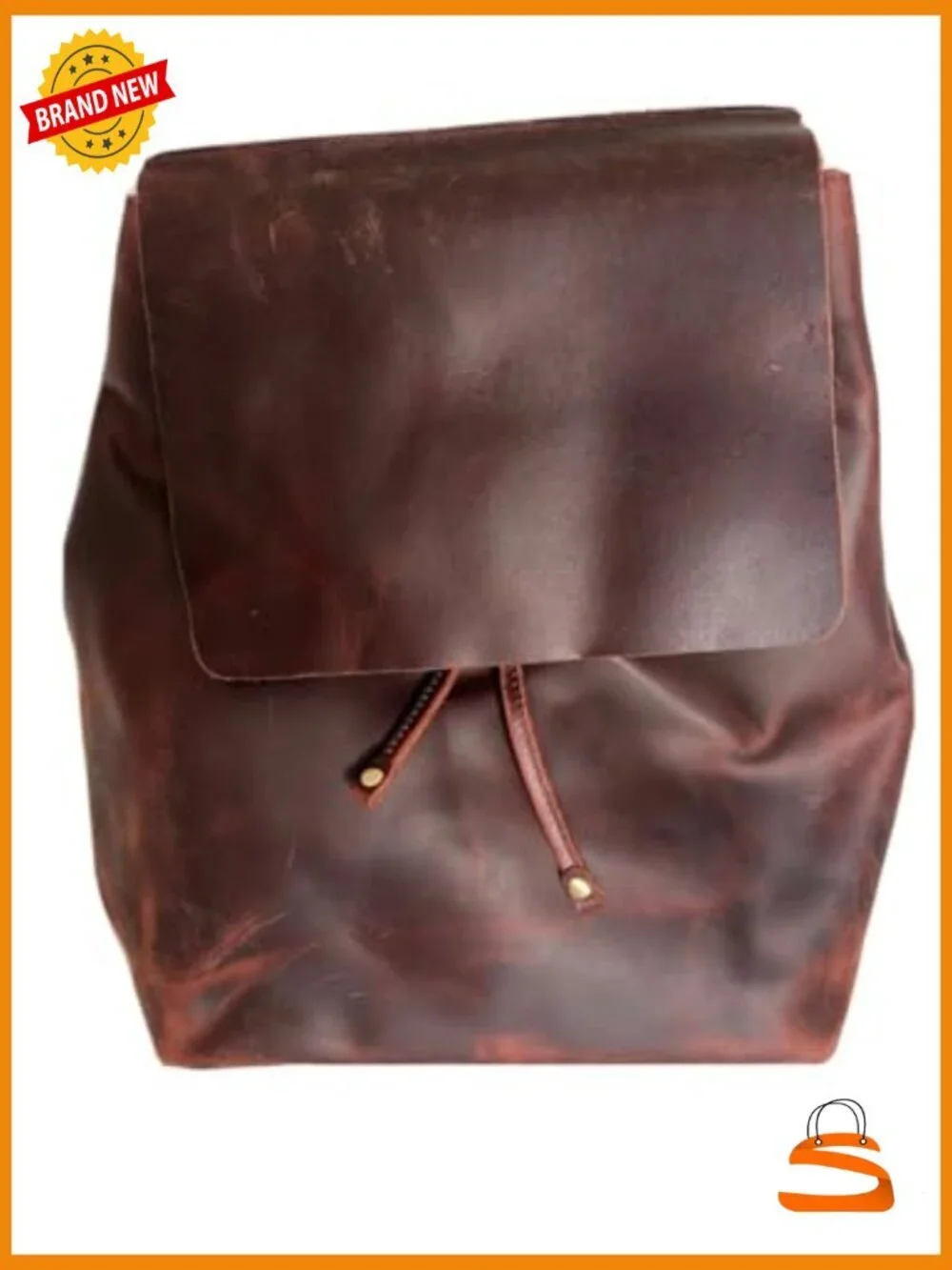 Genuine Leather Backpack Purse, Vintage Work Travel Laptop Bag